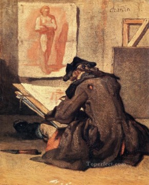 Jean Baptiste Simeon Chardin Painting - Draw Jean Baptiste Simeon Chardin